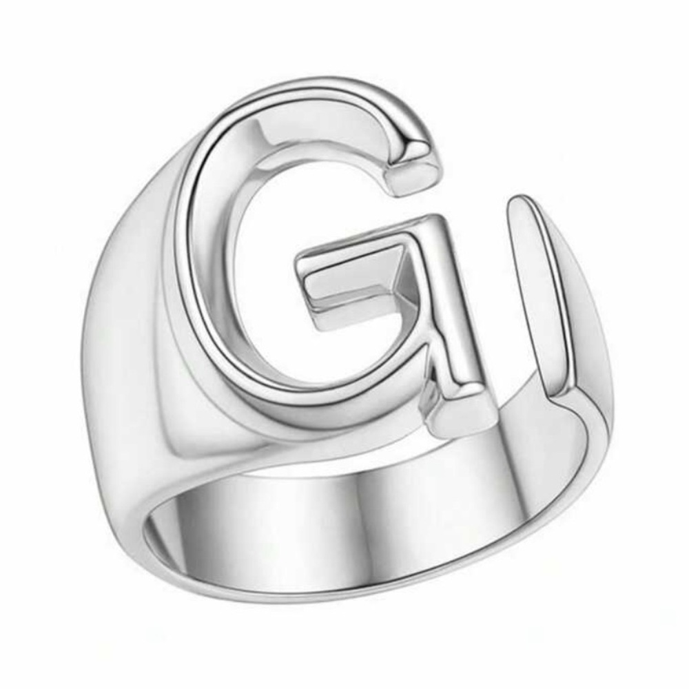 *NEW* OLIVIA RODRIGO Themed GUTS Letters Set of 4 Rings in Silver - Picture 3 of 11